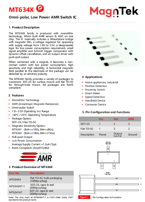 Magntek代理商，麥歌恩一級代理商，磁性開關(guān)位置檢測芯片，磁阻開關(guān)系列MT6343，MT6343規(guī)格書.png